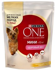 Purina one Корм для собак МИНИ Здоровый вес Индейка с рисом фото