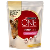 Purina one Корм для собак МИНИ Здоровый вес Индейка с рисом