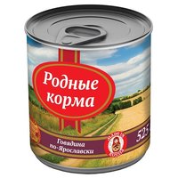 Родные корма Корм для собак Говядина по-Ярославски