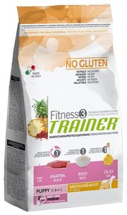 TRAINER Корм для собак Fitness3 No Gluten Puppy Medium&Maxi Duck and rice dry фото