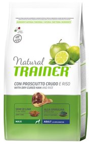 TRAINER Корм для собак Natural Adult Maxi Dry-Cured Ham and rice dry фото