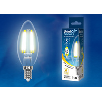 Uniel LED-C35-5W/WW/E14/CL/DIM GLA01TR