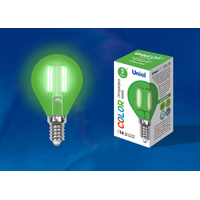 Uniel LED-G45-5W/GREEN/E14 GLA02GR