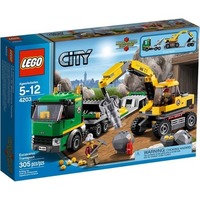 Lego City 4203 Экскаватор и транспортёр