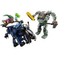 Lego Neytiri and Thanator vs AMP Suit Quaritch 75571