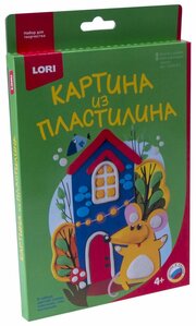 LORI Картина из пластилина Мышка у домика (Пз/Пл-012) фото