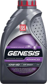 Лукойл GENESIS ADVANCED 10W-40 1 л фото