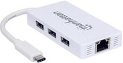 MANHATTAN Type-C to 3-Port USB 3.0 Hub + RJ-45 фото