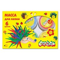 Каляка-Маляка Масса для лепки 6 цветов 14 грамм (МЛКМ06-М)