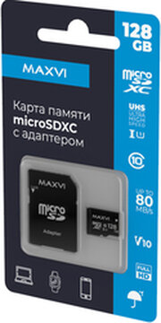 Maxvi microSDHC 128GB Class 10 UHS-I MSD128GBC10V10 фото