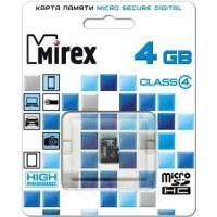 Mirex карта памяти microsdhc class 4 4gb 13612-mcrosd04 58072