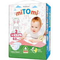 Mitomi Diapers M / 62 pcs