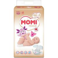 Momi подгузники Premium 6-11 кг (62 шт)