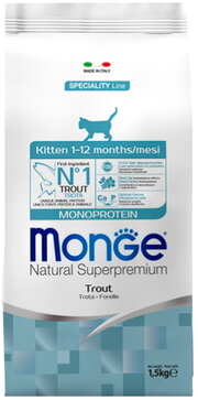 Monge Speciality Line Monoprotein Kitten Trout фото