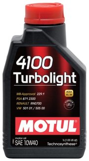 Motul Моторное масло 4100 Turbolight 10W40 1 л фото