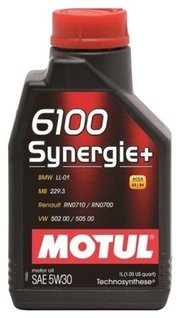 Motul Моторное масло 6100 Synergie+ 5W30 1 л фото