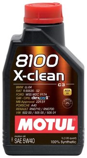 Motul Моторное масло 8100 X-clean 5W40 1 л фото