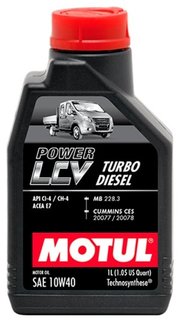 Motul Моторное масло Power LCV Turbo Diesel 10W40 1 л фото