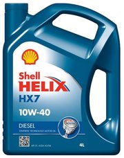 SHELL Моторное масло Helix HX7 Diesel 10W-40 4 л фото