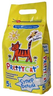 PrettyCat Наполнитель Супер Белый с ароматом ванили (5 л/4.2 кг) фото