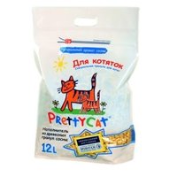 PrettyCat Наполнитель Wood Granules для котят (12 л/4 кг)