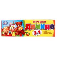 Умка Настольная игра Домино 3 в 1 Игрушки