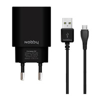 Nobby Сетевое ЗУ USB 1.2А microUSB 007-001