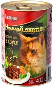 Ночной охотник Adult Canned with Beef in Sauce 0.4 kg фото