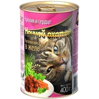 Ночной охотник Adult Canned with Rabbit/Heart in Jelly 0.4 kg