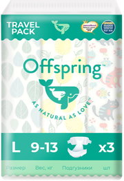 Offspring Diapers L / 3 pcs фото