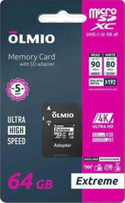 Olmio microSDXC 64GB Extreme UHS-I фото