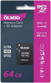 Olmio microSDXC 64GB UHS-I U3 фото