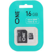 ONE microSDHC 16GB Class 10 UHS-I with adapter фото