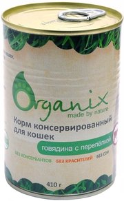 ORGANIX Adult Cat Canned with Beef/Quail фото