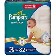 Pampers Active Baby 4-9 кг (82) фото