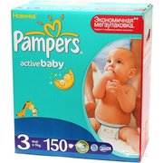 Pampers Active Baby-Dry 4-9 кг (150) фото