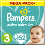 Pampers подгузники Active Baby-Dry 6-10 кг (152 шт) фото