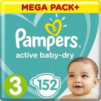 Pampers подгузники Active Baby-Dry 6-10 кг (152 шт)