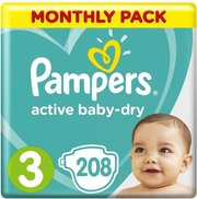 Pampers подгузники Active Baby-Dry 6-10 кг (208 шт) фото