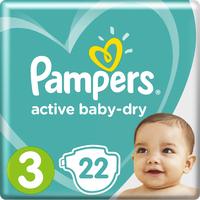 Pampers подгузники Active Baby-Dry 6-10 кг (22 шт)