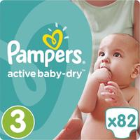 Pampers подгузники Active Baby-Dry 6-10 кг (82 шт)