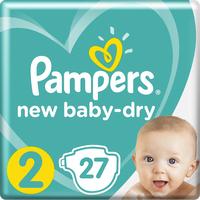 Pampers подгузники New Baby-Dry 4-8 кг (27 шт)