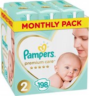 Pampers подгузники Premium Care 4-8 кг (198 шт) фото