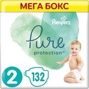 Pampers подгузники Pure Protection 4-8 кг (132 шт) фото