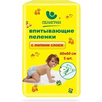 Пелигрин Пелёнки с липким слоем 60x60 (5)