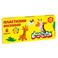 Каляка-Маляка Пластилин Восковой 6 цветов (ПВКМ06)