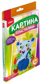 LORI Пластилин Картина из пластилина - Мишка сладкоежка (Пз/Пл-003) фото