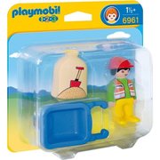 Playmobil 1-2-3 6961 Строитель с тачкой фото