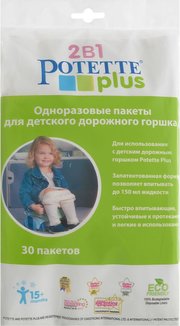 Potette Plus Одноразовые био-пакеты для детского дорожного горшка 30 шт фото