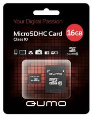 Qumo microSDHC class 10 16GB + SD adapter фото